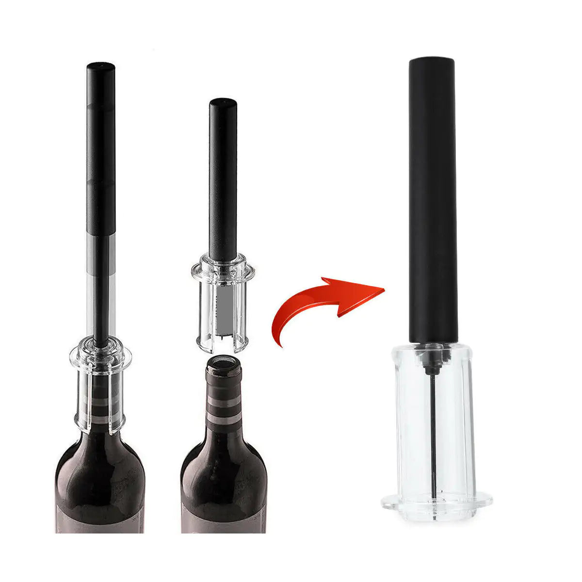 Pour And Preserve Set of 4 Foil Cutter Air Wine Opener Aerator And Wine Stopper Rieworkes