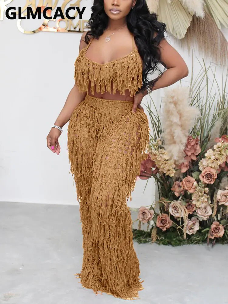See Through Loose Pants Set Rieworkes