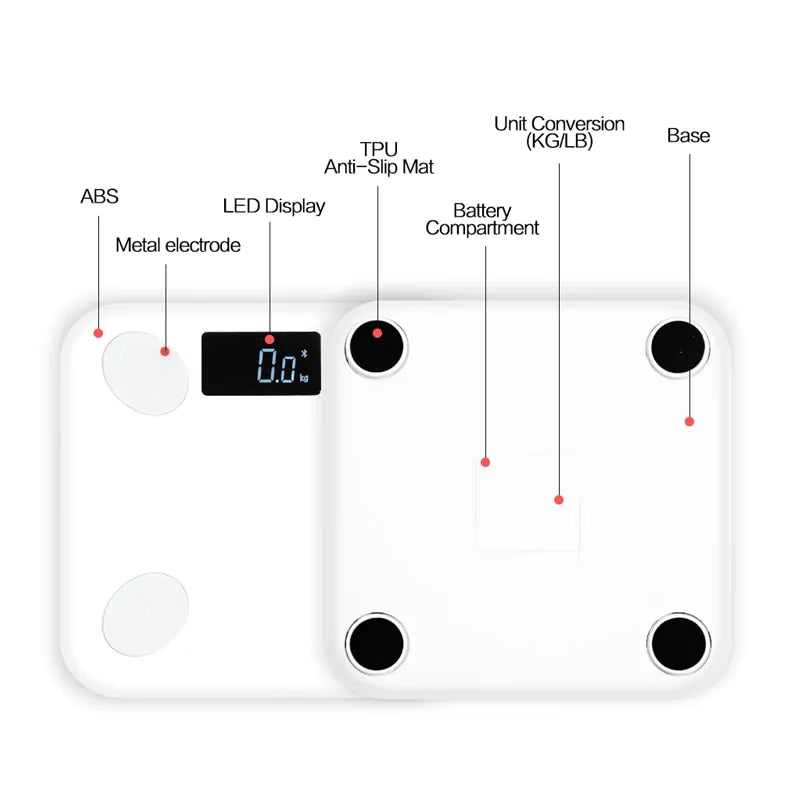 Bluetooth Body Weight Bathroom Scale Rieworkes
