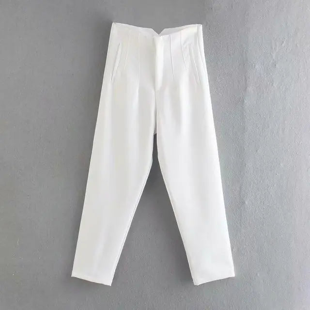 Chic Office Lady Straight Pants Rieworkes