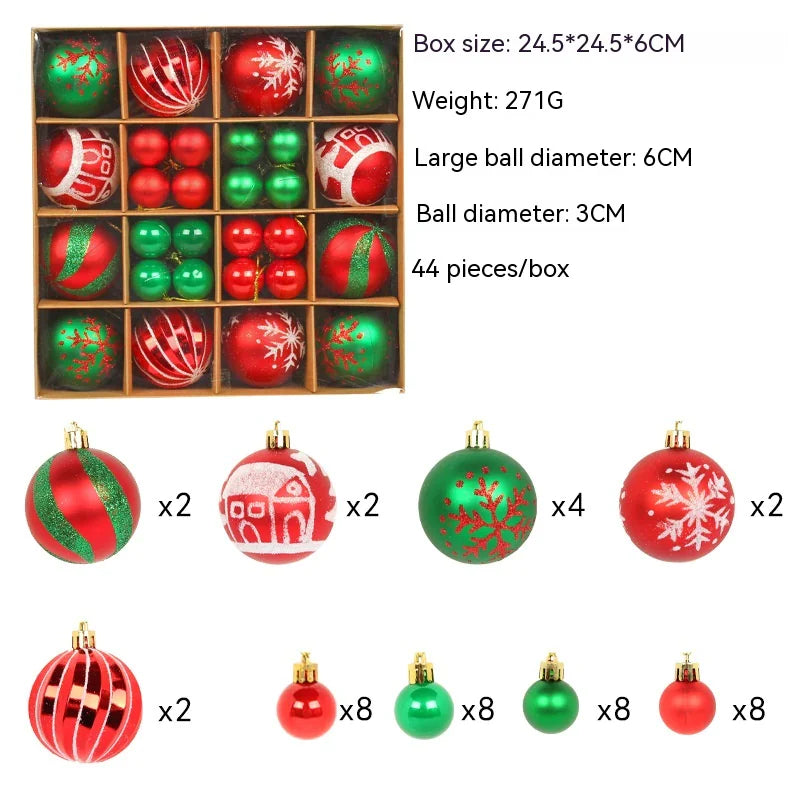 Colorful Christmas Ornament Ball Set Rieworkes