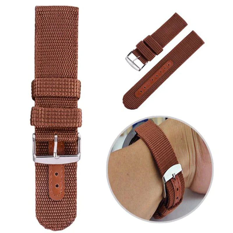 18mm 20mm 22mm 24mm Military Canvas Nylon Wrist Watch Band Strap Bracelet Sport Rieworkes