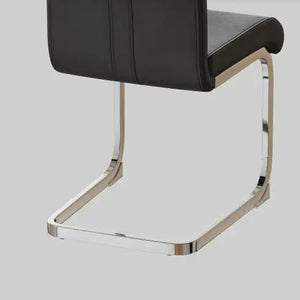 Modern Dining Chairs,PU Faux Leather High Back Upholstered Side Chair With C-shaped Tube Plating Metal Legs For Dining Room Kitchen Vanity Patio Club Guest Office Chair Set Of 2 Rieworkes