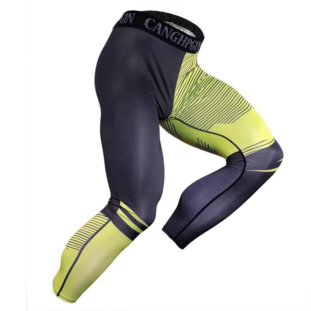 Men's Pro Compression Running Tights: Hot Yoga Pants for Gym &amp; Basketball Rieworkes