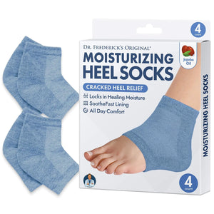 Dr. Frederick's Original Moisturizing Heel Socks for Cracked Heel Treatment - 2 Pairs - Heel Socks for Dry Cracked Feet - Cracked Heel Repair - Heal Dry Heels - Foot Care for Women & Men - Jojoba Oil Rieworkes