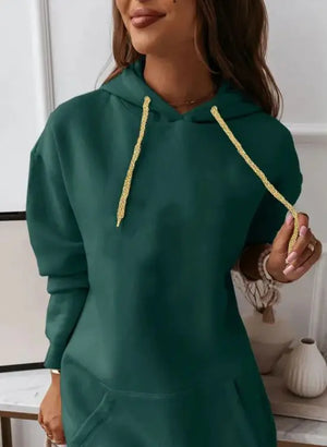 Women's Solid Color Casual Sports Hoodie Sweater Rieworkes