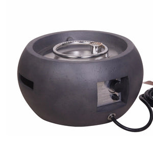 New Design Product Faux Concrete Texture Round Dark Propane Outdoor Fire Pit Mimarta