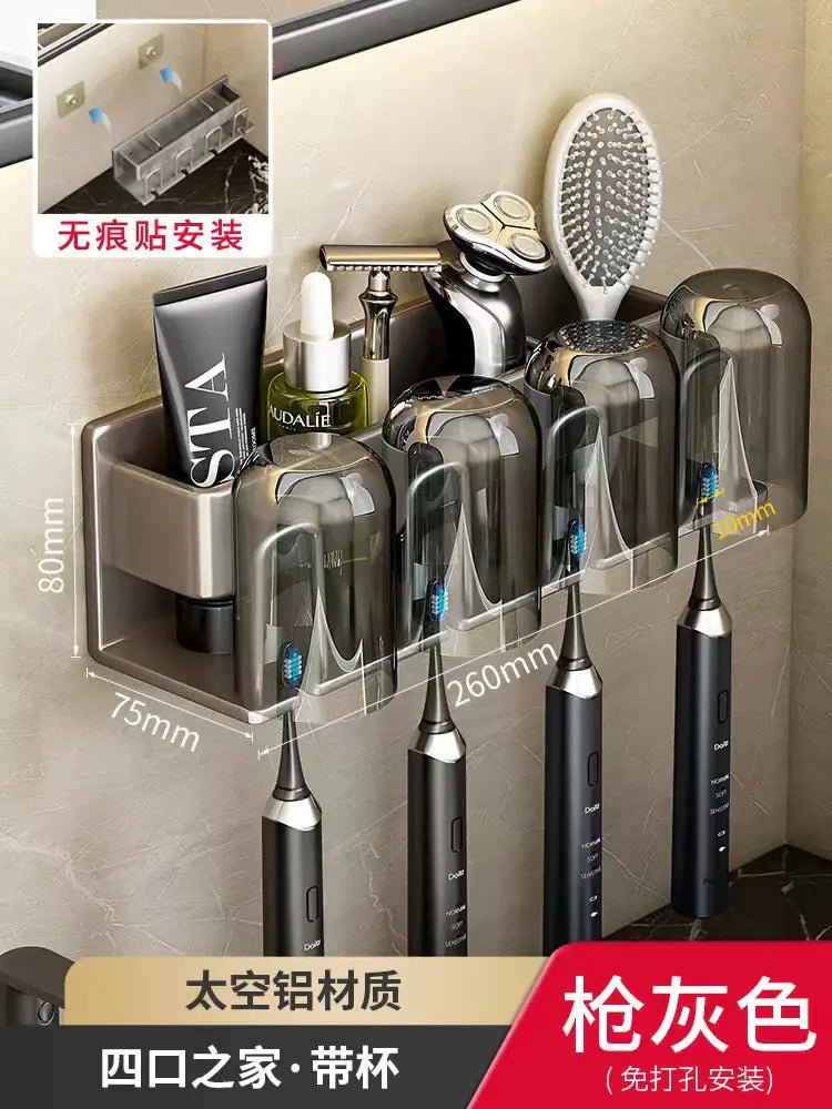 Wall-Mounted Toothbrush and Cup Holder for Bathroom Mimarta