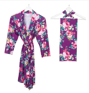 Cotton Maternity Hospital Robe & Baby Set (One Set) Mimarta