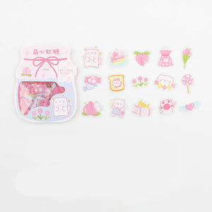 Cute Cartoon Animal & Fruit PVC Sticker Pack (45 pcs) Mimarta
