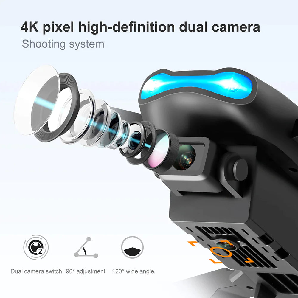 Drones Quadcopter 5G 4K GPS Drone X Pro with HD Dual Camera WiFi FPV Foldable RC Rieworkes