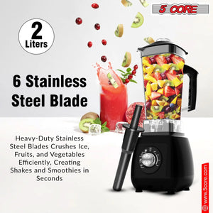 5Core Juicer Blender Machines 2000W Countertop Kitchen Smoothie Maker w 68oz Jar Rieworkes