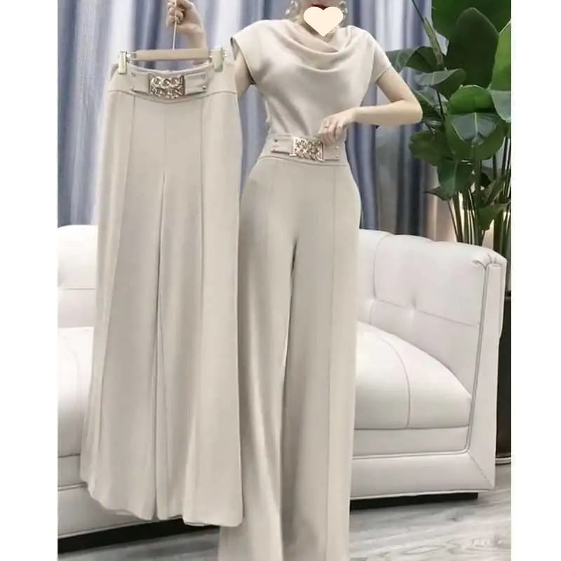 2023 Women's Casual Wide-Leg Skirt Set for Summer Mimarta