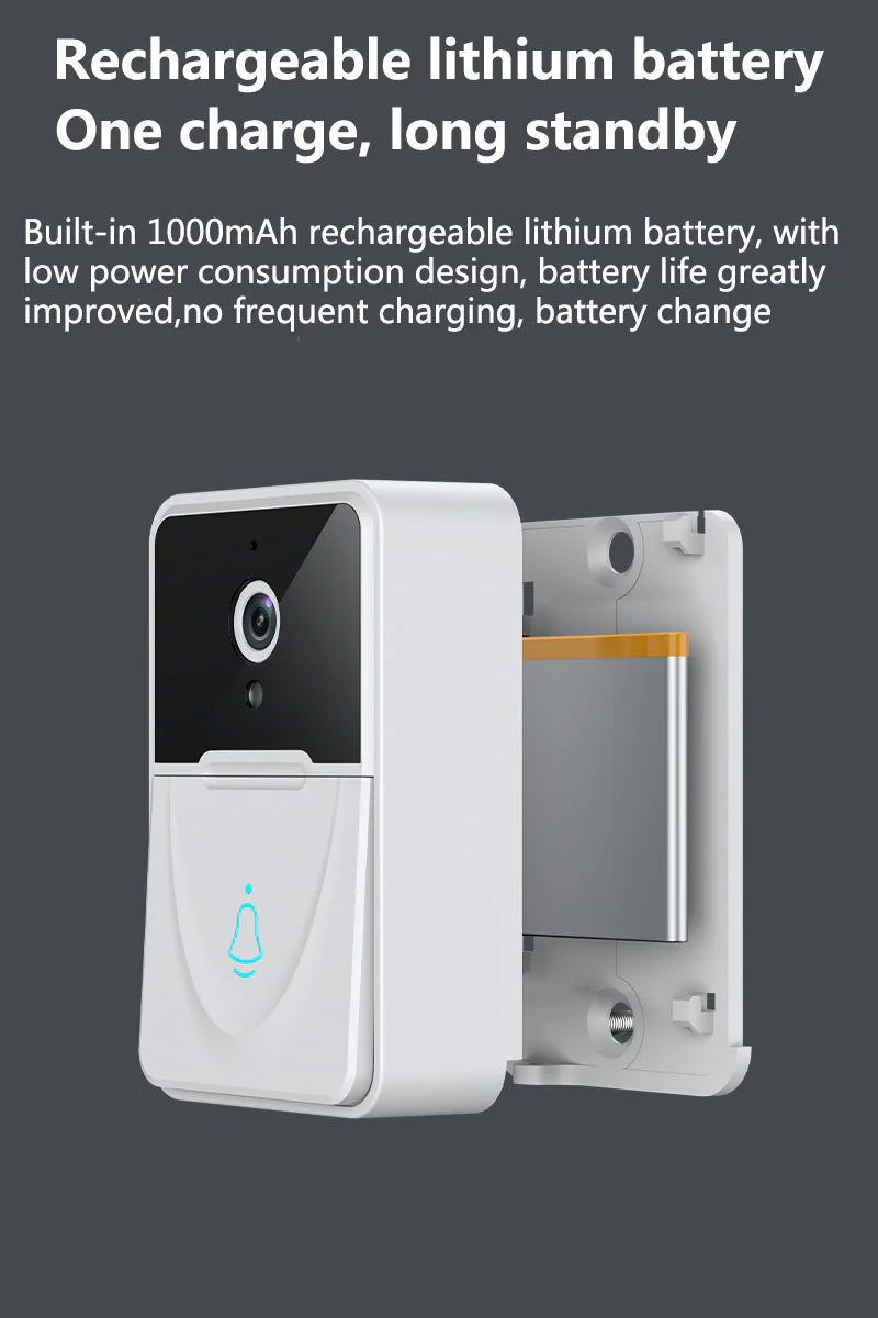 Wireless Security Smart WiFi Doorbell Intercom Video Camera Door Ring Bell Chime Rieworkes