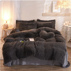 Luxury Plush Fleece Bedding Set - Queen & King Sizes, Warm Quilt Cover & Pillowcases Mimarta