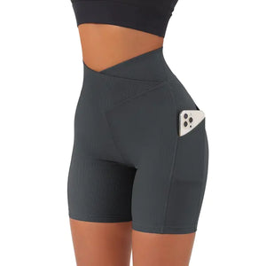 Sports Shorts Women High Waist Workout Seamless Fitness Yoga Shorts Rieworkes