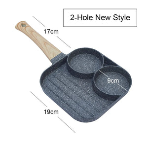 Four-Hole Non-Stick Omelet Pan: Versatile Breakfast Cookware Rieworkes
