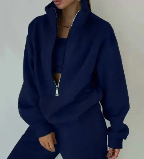 Fleece Sweater Casual Set Rieworkes