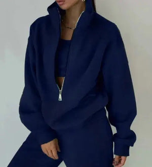 Fleece Sweater Casual Set Rieworkes