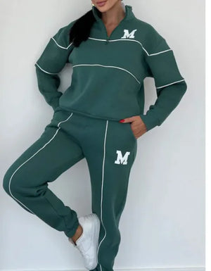 Womens 2 Piece Outfits Lounge Hoodless Pullover Sweatshirt Sweatsuit Sets Sweatshirt Baggy Fashion Sweatpants With Pockets Mimarta