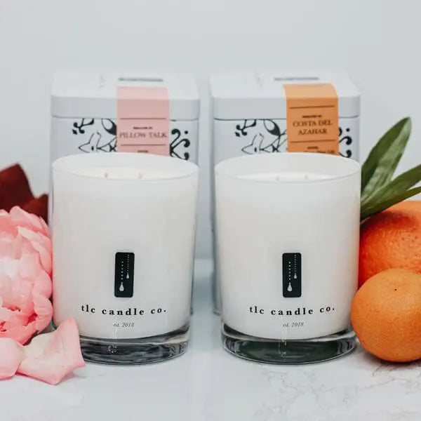 "Lazy Summer Days" Pillow Talk and Costa Del Azahar Luxury 2-Wick Soy Candle Gift Sets Rieworkes
