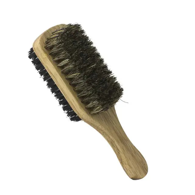 Men Boar Bristle Wooden Hair Brush Rieworkes
