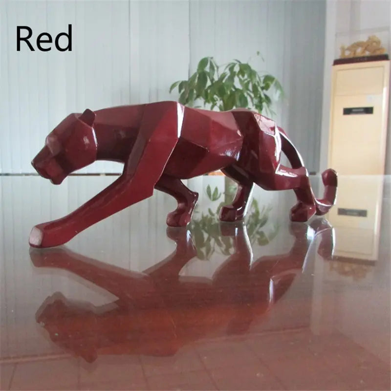 Nordic Style Furniture Decor - Origami Resin Leopard Mimarta
