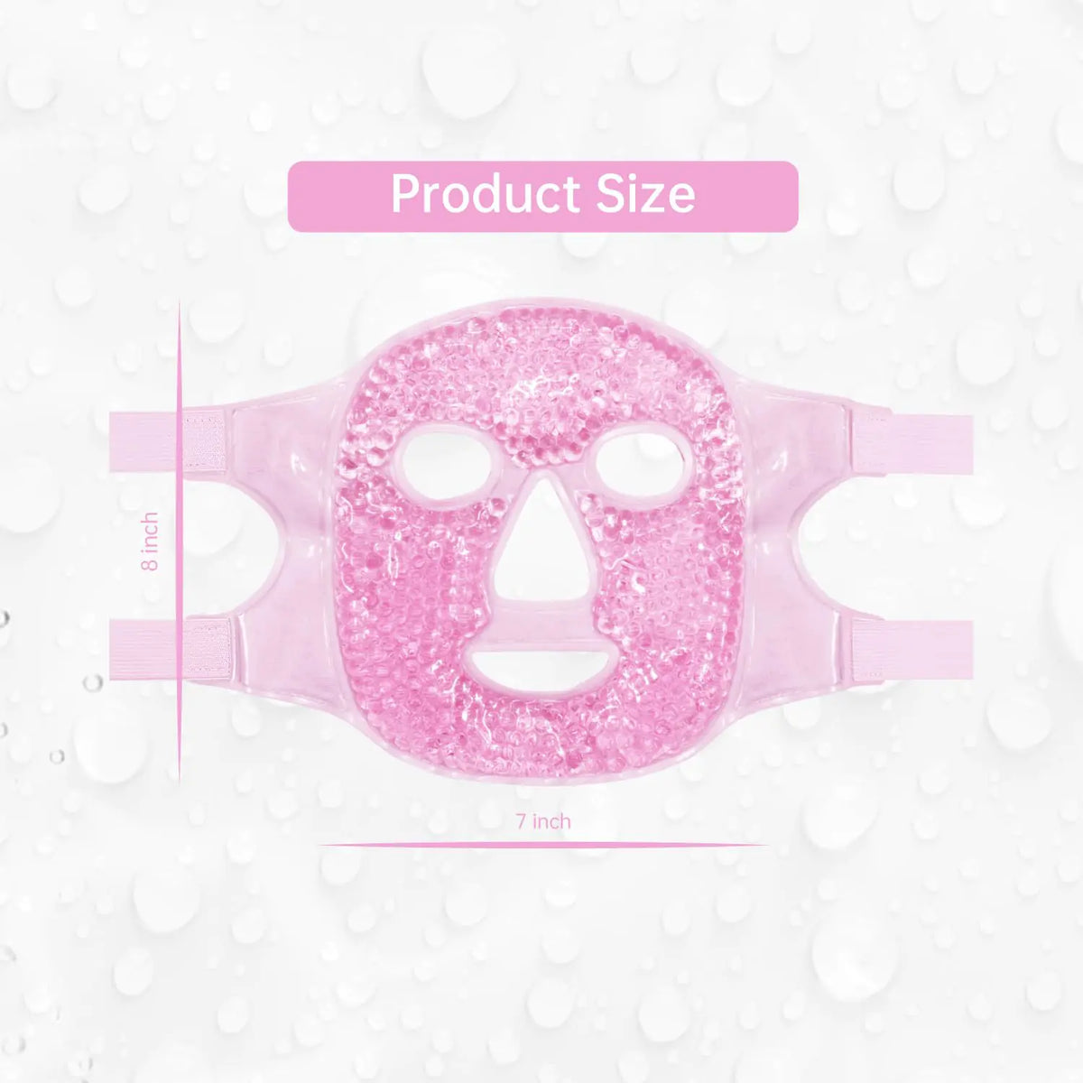 Face Eye Mask Ice Pack for Reducing Puffiness, Bags Under Eyes, Puffy Dark Circles, Migraine,Hot/Cold Pack with Soft Plush Backing (Pink #19) Pink #19 Rieworkes