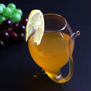 Creative Transparent Glass Vampire Wine Cup with Straw Mimarta