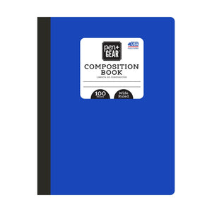 Pen + Gear 100 Sheets Composition Book, Wide Ruled Rieworkes