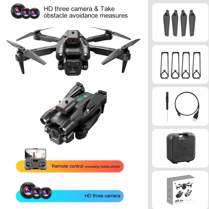 S92 Remote Control Quadcopter with Triple Camera &amp; Optical Flow Positioning Mimarta
