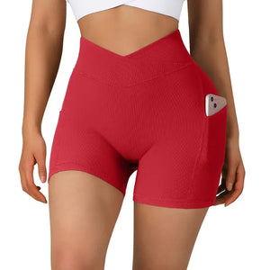 Sports Shorts Women High Waist Workout Seamless Fitness Yoga Shorts Rieworkes
