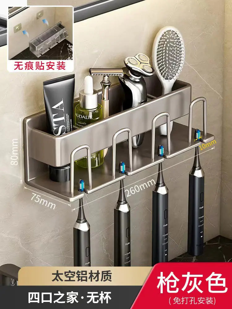 Wall-Mounted Toothbrush and Cup Holder for Bathroom Mimarta