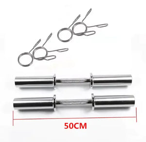 Φ50mm Solid Dumbbell Handle: 2-Inch Home Gym Bar for Weight Lifting and Arm Workouts Rieworkes