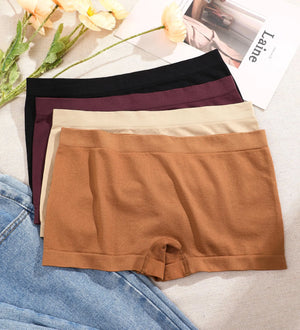 Womens Boyshorts Underwear Seamless Boxer Briefs Full Coverage Soft Stretch Boxer Shorts For Women 4 Pack C-multicolor(4 Pack) X-Large Rieworkes
