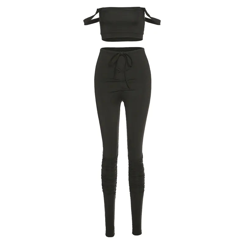 Summer Women's Casual Outfit with Off-Shoulder Design Mimarta