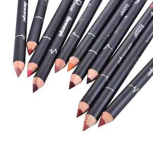 12Pcs Women Waterproof Lipstick Long Lasting Matte Lip Liner Pencil Lip Pen Set Rieworkes