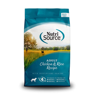 NutriSource Adult Dog Food Made with Chicken and Rice with Wholesome Grains 15LB Dry Dog Food Mimarta