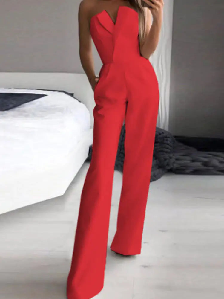 Jumpsuit Office Lady Elegant Suits Rieworkes