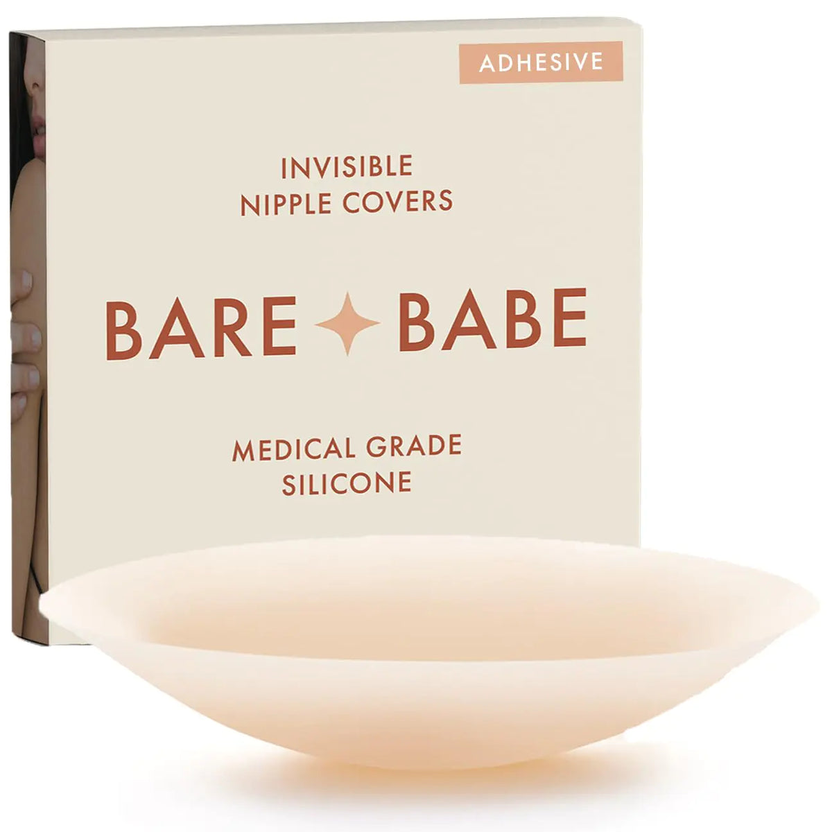 Reusable Silicone Nipple Covers - Waterproof, Nude, 4 Shades - Sticky Breast Stickers for Strapless Dress Crème Medium (Fits C-DD) Rieworkes