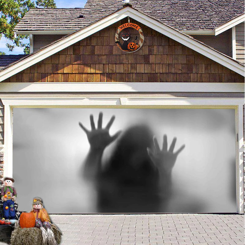 Halloween Misty Forest Garage Door Banner Rieworkes