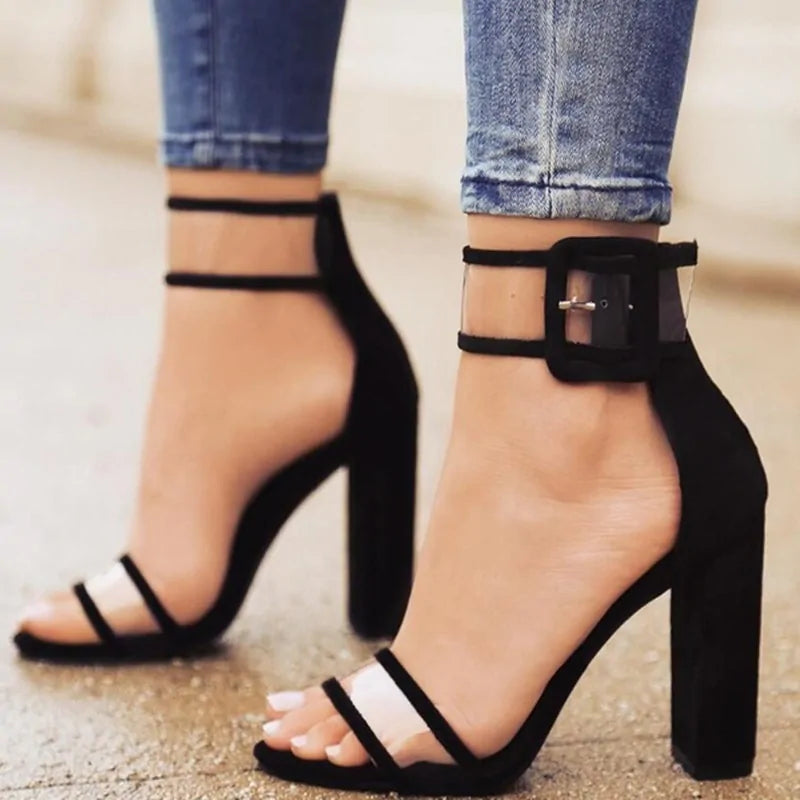 Women's Comfortable Hollow High Heels Sandals Rieworkes