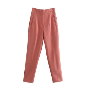 Chic Office Lady Straight Pants Rieworkes