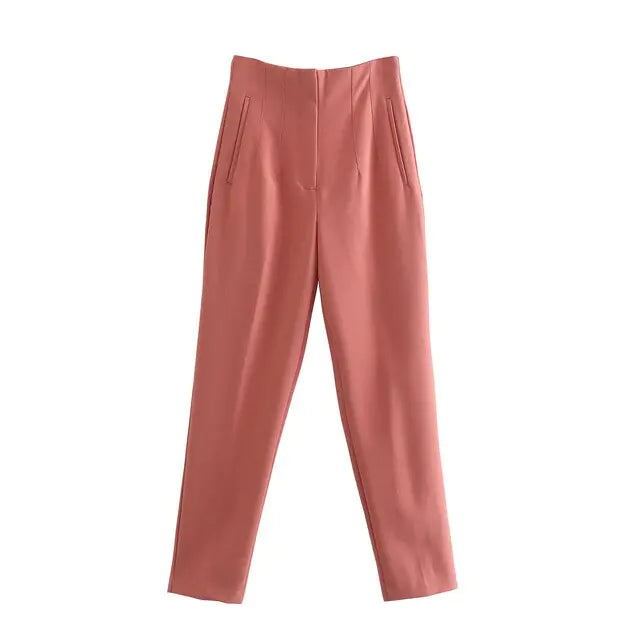 Chic Office Lady Straight Pants Rieworkes