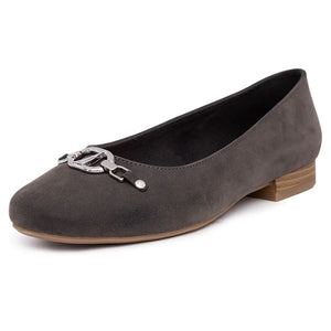Nautica Woman Flat Loafers Luxury Designer Penny Shoes Slip On Ballet Comfortable Everyday Moccasins for Work Office Outdoor-Okner-Grey-Size 6 Mimarta