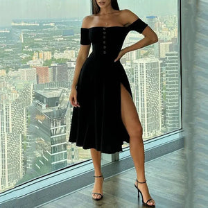 2023 Summer Women's Elegant Loose Solid Dress Mimarta