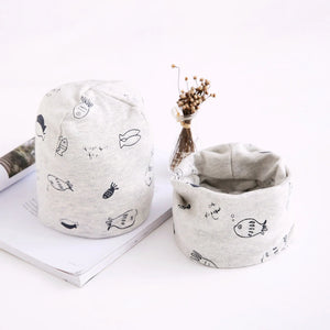 Autumn Winter Baby Cotton Scarf & Hat Set (Wholesale) Mimarta