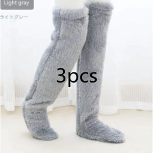 Fuzzy Over Knee High Winter Warm Socks Rieworkes