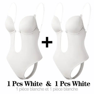 Shapewear Bodysuit Women Deep V-Neck Rieworkes