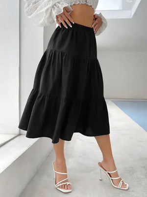 Olga Tiered Midi Skirt Rieworkes